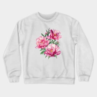 Watercolor bouquet of peonies Crewneck Sweatshirt